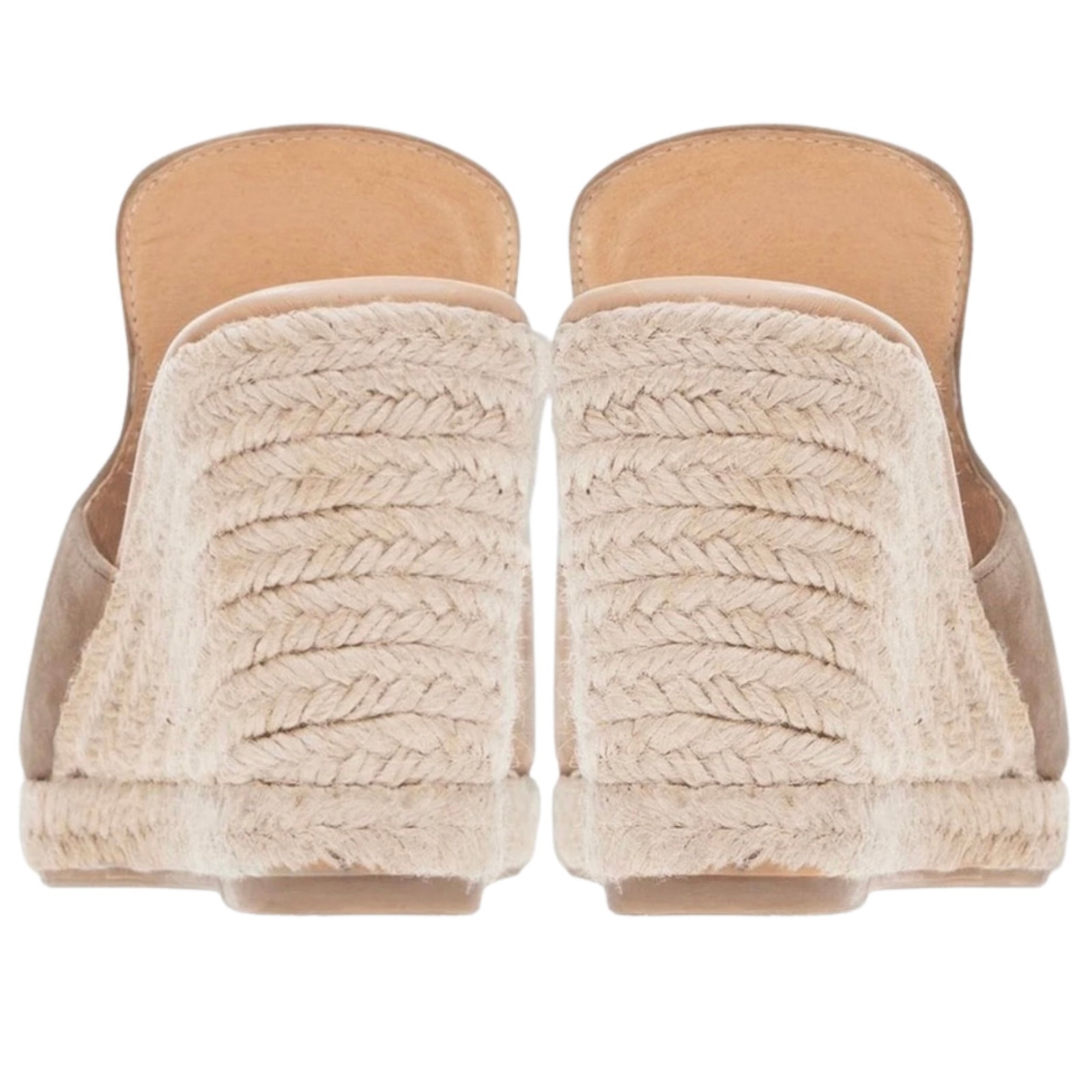 Manebi Hamptons Sabot Wedge Sandals Suede Espadrille Mule 38 7.5 — image 2 of 8